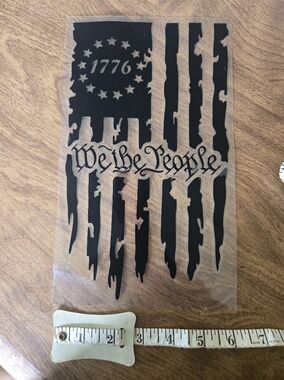'We The People' Distressed Flag Vinyl Decal Sticker